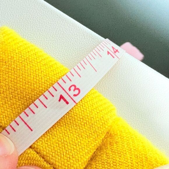 Banana Republic Womens Size 0 Bright Mustard Yellow Wide Leg Wool Cropped Pants - Picture 4 of 6